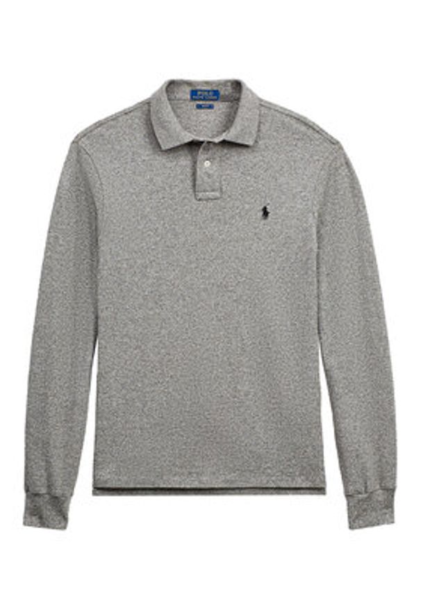 Polo Ralph Lauren Polo 710681126003 Szary Slim Fit. Typ kołnierza: polo. Kolor: szary. Materiał: bawełna