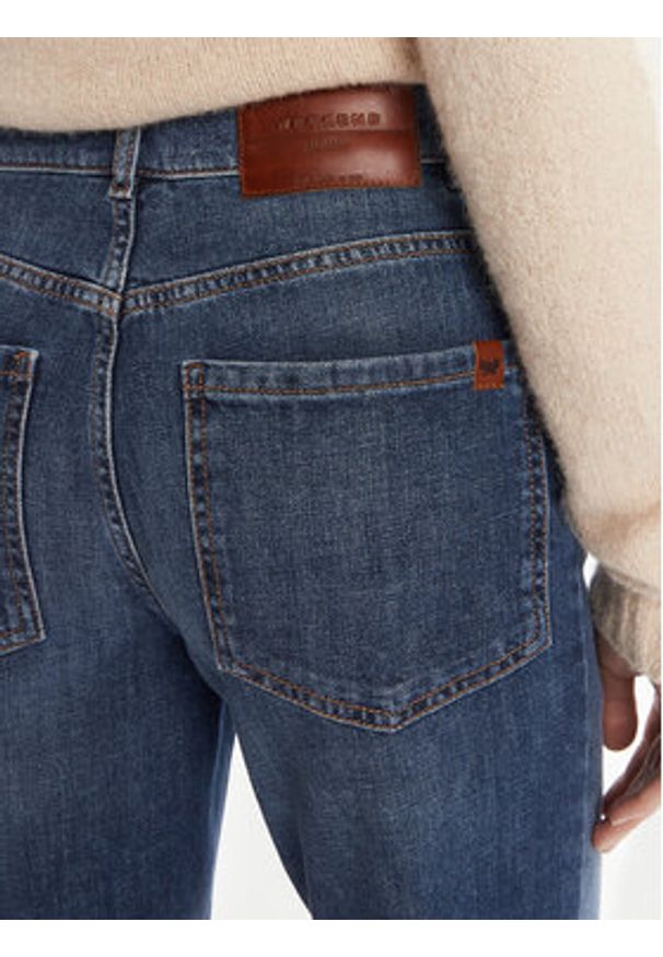 Weekend Max Mara Jeansy Loris 2525186071 Granatowy Straight Fit. Kolor: niebieski