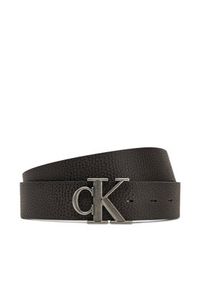 Calvin Klein Jeans Pasek Męski Monogram Plaque 35mm Rev/Adj LV04G7002G Czarny. Kolor: czarny. Materiał: skóra