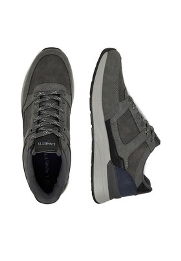 Lanetti Sneakersy CEO-REUS-01 Szary. Kolor: szary. Materiał: materiał, syntetyk