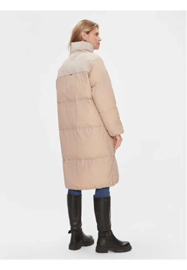 TOMMY HILFIGER - Tommy Hilfiger Kurtka zimowa New York WW0WW39749 Beżowy Relaxed Fit. Kolor: beżowy. Materiał: syntetyk. Sezon: zima