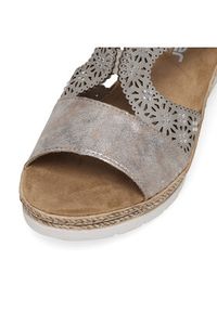 Rieker Sandały 61916-91 Srebrny. Kolor: srebrny. Materiał: syntetyk #8