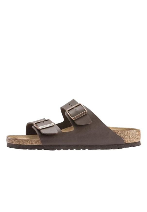 Klapki turystyczne uniseks Birkenstock Arizona 51701. Kolor: brązowy. Materiał: skóra, materiał, syntetyk. Sezon: lato