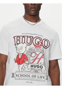 Hugo - HUGO T-Shirt 50538254 Biały Relaxed Fit. Kolor: biały. Materiał: bawełna