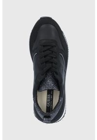 Guess Buty kolor czarny. Nosek buta: okrągły. Zapięcie: sznurówki. Kolor: czarny. Materiał: guma #3