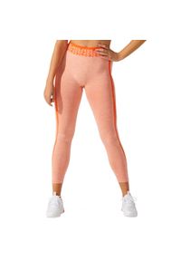 Leginsy fitness damskie Asics W Cropped Logo Seamless Tight. Kolor: pomarańczowy. Materiał: elastan, poliester, nylon. Sport: fitness