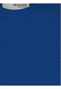 Selected Homme Sweter 16094552 Niebieski Relaxed Fit. Kolor: niebieski. Materiał: bawełna #6
