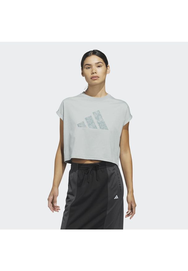 Adidas - Koszulka damska Crop ADIDAS. Materiał: bawełna, materiał