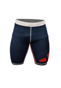 Adidas - Szorty adidas Vale Tudo. Kolor: niebieski, biały, wielokolorowy. Sport: fitness