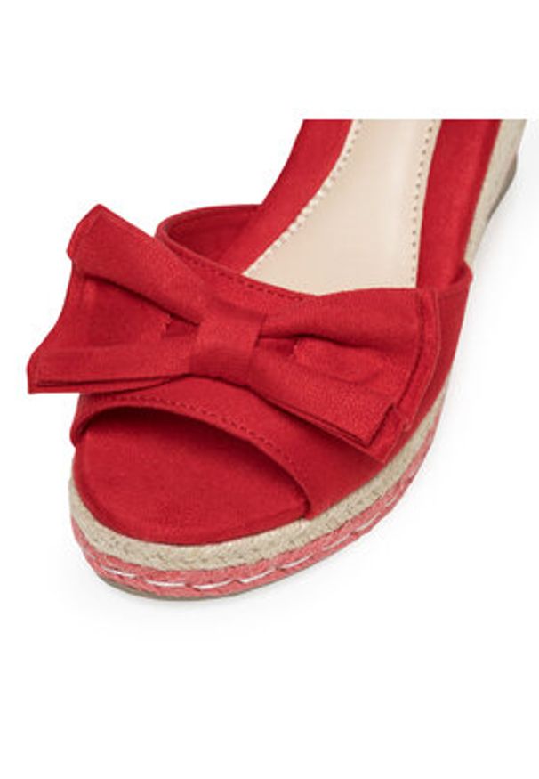 DeeZee Espadryle WYL2710-02 Czerwony. Kolor: czerwony. Materiał: materiał