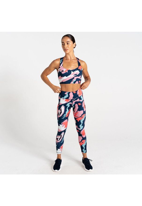 DARE 2B - Biustonosz damski Swift. Kolor: biały, wielokolorowy. Sport: fitness, bieganie