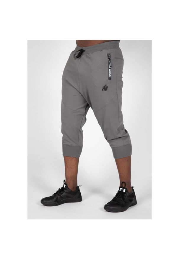 GORILLA WEAR - Spodnie fitness męskie 3/4 Gorilla Wear Knoxville Sweatpants. Kolor: szary. Materiał: dresówka. Sport: fitness