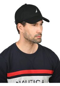 Czapka z daszkiem Nautica Ruck Strapback Cap. Kolor: czarny. Styl: street