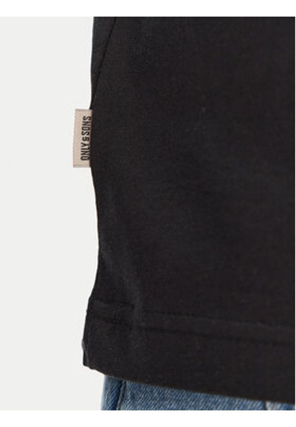 Only & Sons T-Shirt Spritz 22034398 Czarny Relaxed Fit. Kolor: czarny. Materiał: bawełna