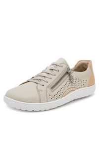 Rieker Sneakersy 52824-60 Beżowy. Kolor: beżowy. Materiał: skóra