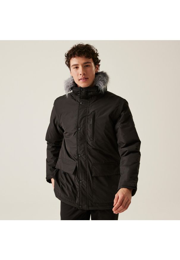 Regatta - Salinger IV męska wodoodporna ocieplana kurtka Active. Kolor: czarny. Sport: turystyka piesza