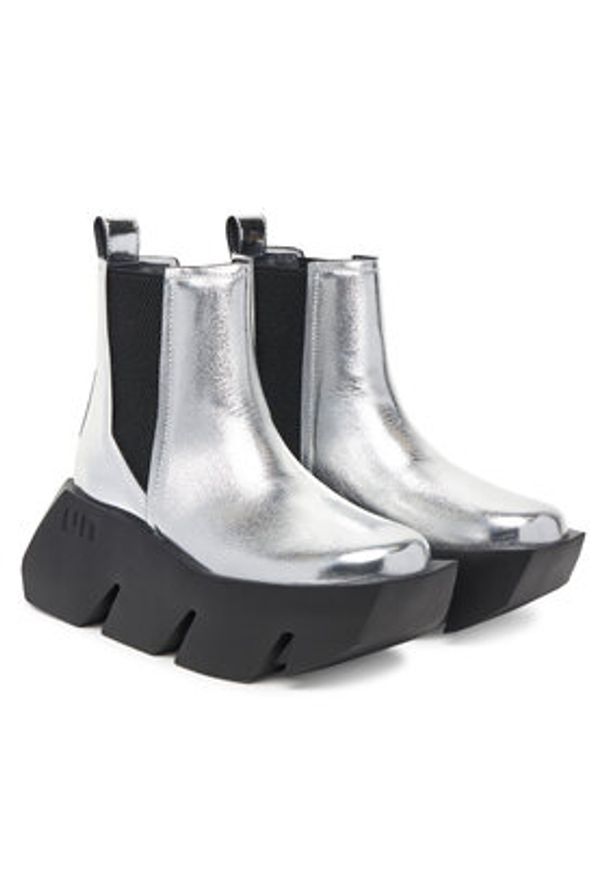 United Nude Botki Bull Chelsea 1096014116 Srebrny. Kolor: srebrny. Materiał: skóra