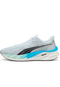 Buty do biegania męskie Puma Velocity Nitro 4. Kolor: niebieski, szary, wielokolorowy. Szerokość cholewki: normalna. Sport: bieganie