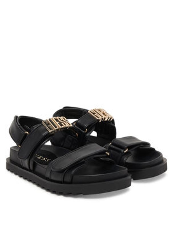 Guess Sandały FLJFBL ELE03 Czarny. Kolor: czarny. Materiał: skóra