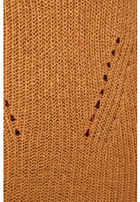 ANSWEAR - Answear - Sweter. Kolor: złoty, brązowy, wielokolorowy. Materiał: dzianina, akryl. Wzór: gładki #2