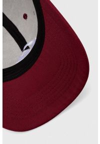 Quiksilver czapka z daszkiem kolor bordowy gładka. Kolor: czerwony. Wzór: gładki #3