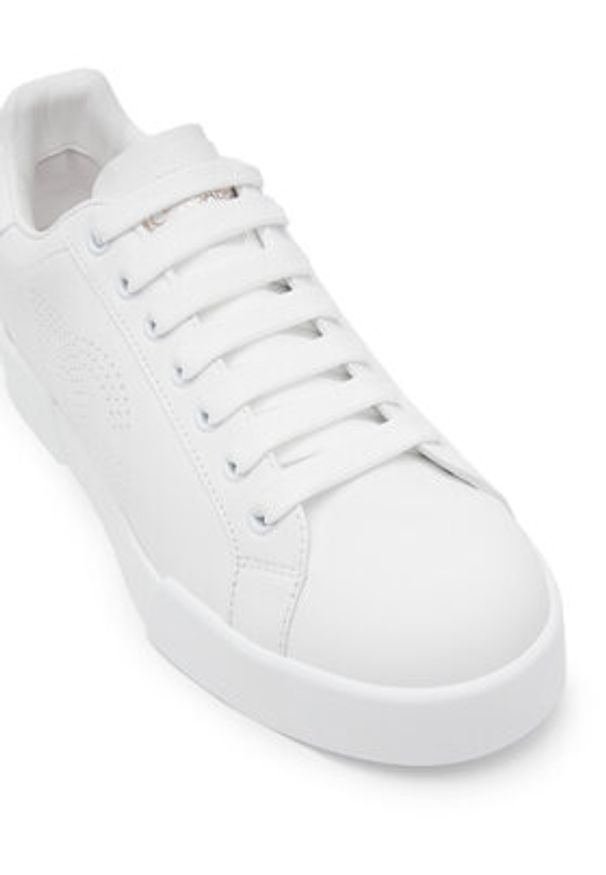 DOLCE & GABBANA - Dolce&Gabbana Sneakersy CK2277 AV066 Biały. Kolor: biały. Materiał: skóra