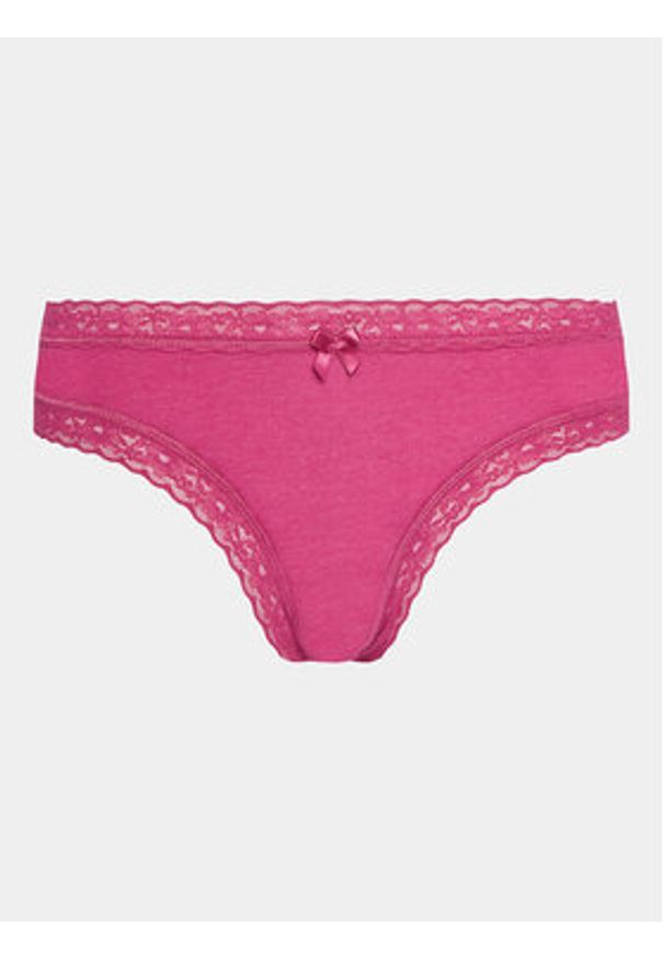 Hunkemöller Komplet 3 par fig brazylijskich 202827 Różowy. Kolor: różowy. Materiał: bawełna