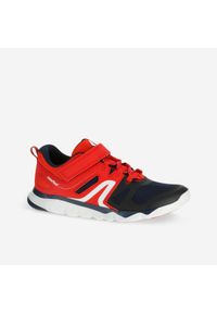 Decathlon - Buty sportowe dla dzieci Newfeel PW 540 JR. Zapięcie: rzepy. Kolor: niebieski, wielokolorowy, pomarańczowy, czerwony. Materiał: materiał, tkanina, kauczuk