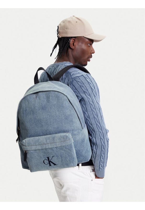 Calvin Klein Plecak Denim Backpack 40 LV04G3138G Błękitny. Kolor: niebieski. Materiał: materiał
