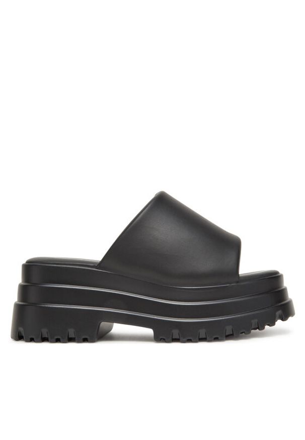 DeeZee Klapki 8602-1A Czarny. Kolor: czarny. Materiał: skóra