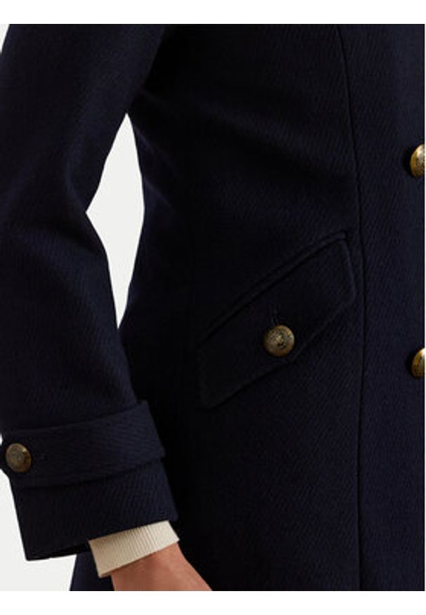 Lauren Ralph Lauren - LAUREN RALPH LAUREN Płaszcz wełniany 297P04150002 Granatowy Regular Fit. Kolor: niebieski. Materiał: wełna, syntetyk