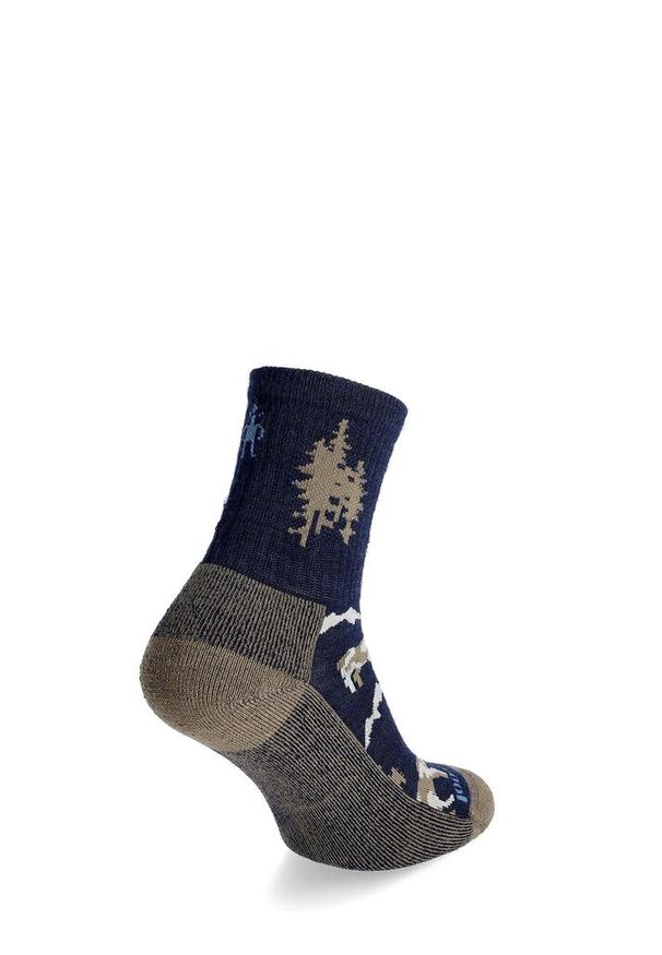 Skarpety merino Smartwool Everyday Horns Clash Crew Socks. Kolor: niebieski