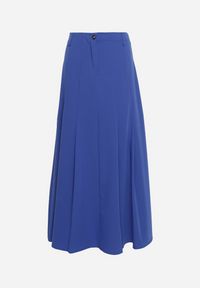 Born2be - Niebieska Spódnica Maxi Rozkloszowana w Garniturowym Stylu Araxna. Okazja: na co dzień. Kolor: niebieski. Styl: casual #3