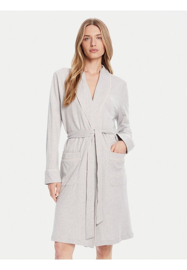 Lauren Ralph Lauren - LAUREN RALPH LAUREN Szlafrok ILN42453 Szary. Kolor: szary. Materiał: bawełna