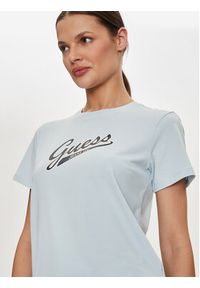 Guess Jeans T-Shirt 165657 Niebieski Classic Fit. Kolor: niebieski. Materiał: bawełna