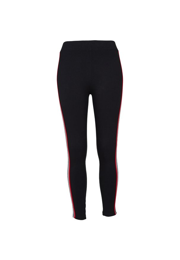 Legginsy damskie Urban Classics 3-tone tape. Kolor: czerwony, wielokolorowy, czarny