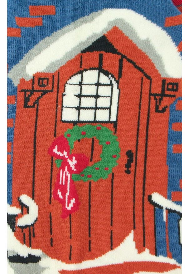 His Story - Tematyczne Skarpetki Bawełniane - Świąteczny Renifer. Kolor: niebieski. Materiał: elastan, bawełna, poliamid