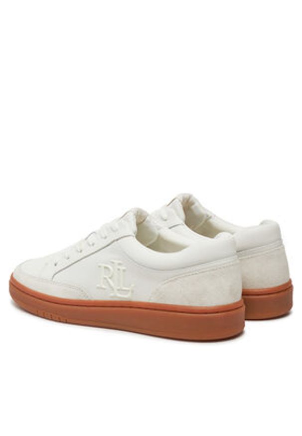 Lauren Ralph Lauren - LAUREN RALPH LAUREN Sneakersy Hailey VI 802959240001 Biały. Kolor: biały. Materiał: skóra