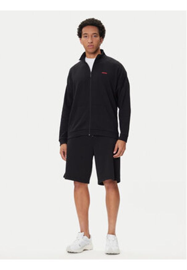 Hugo - HUGO Bluza Austin 50556966 Czarny Regular Fit. Kolor: czarny. Materiał: syntetyk