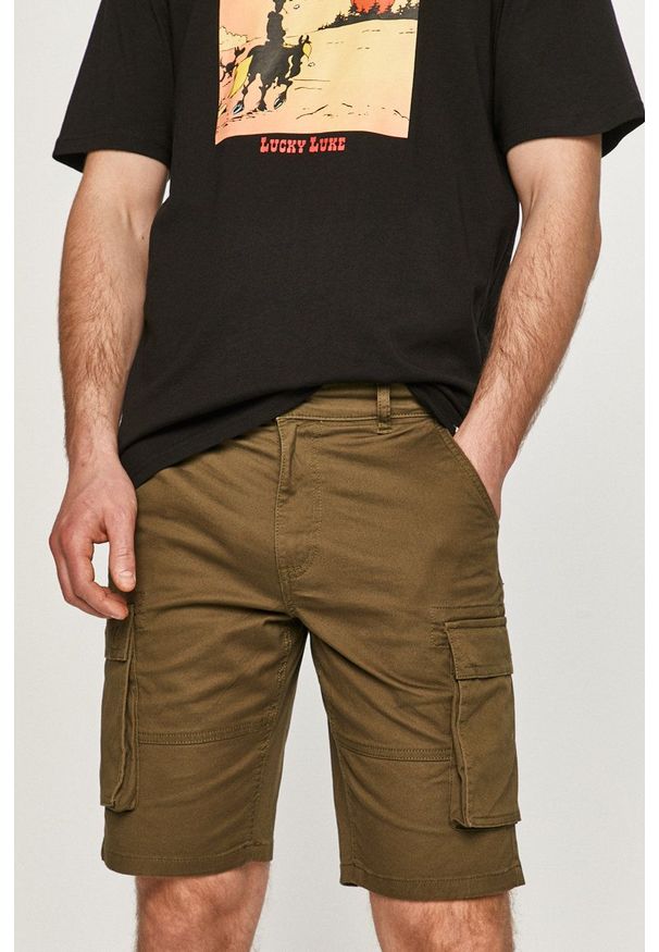 Only & Sons - Szorty. Okazja: na co dzień. Kolor: zielony. Styl: casual