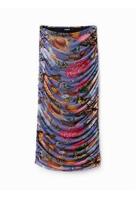 Desigual Spódnica midi Vila 23SWFK11 Kolorowy Slim Fit. Materiał: syntetyk. Wzór: kolorowy #5