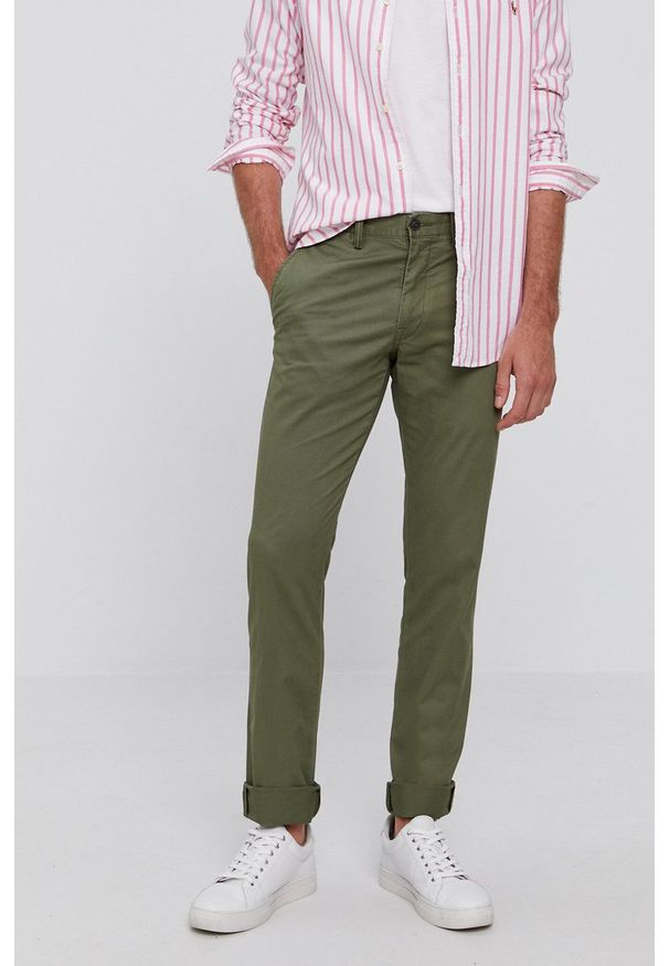 Polo Ralph Lauren Spodnie 710704176039 męskie kolor zielony proste. Okazja: na co dzień. Kolor: zielony. Styl: casual