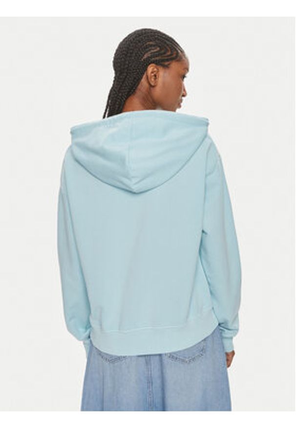 Pepe Jeans Bluza Lana Hoodie PL581440 Niebieski Regular Fit. Kolor: niebieski. Materiał: bawełna