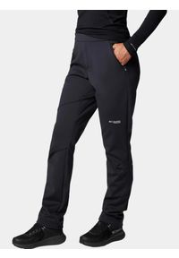 columbia - Spodnie Turystyczne Damskie Columbia Vast Canyon High-Rise. Stan: podwyższony. Kolor: czarny. Materiał: materiał, softshell