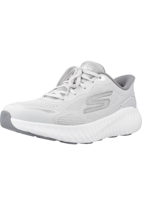 skechers - Buty SKECHERS GO RUN NOW REGENT Szary. Kolor: szary. Materiał: syntetyk, tkanina. Sport: bieganie