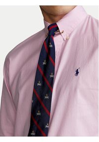 Polo Ralph Lauren Koszula 710829480003 Różowy Custom Fit. Typ kołnierza: polo. Kolor: różowy. Materiał: bawełna #5