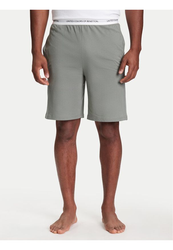 United Colors of Benetton - United Colors Of Benetton Szorty piżamowe 30964900D Szary Regular Fit. Kolor: szary. Materiał: bawełna