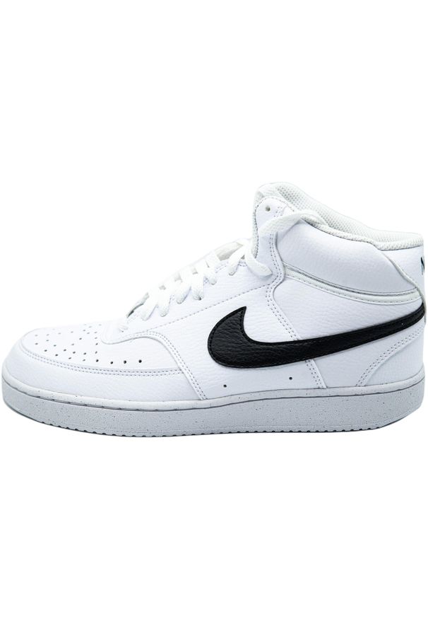 Buty do chodzenia męskie Nike Court Vision Mid NN. Zapięcie: sznurówki. Kolor: biały, brązowy, pomarańczowy, wielokolorowy. Materiał: skóra, materiał. Szerokość cholewki: normalna. Model: Nike Court. Sport: turystyka piesza