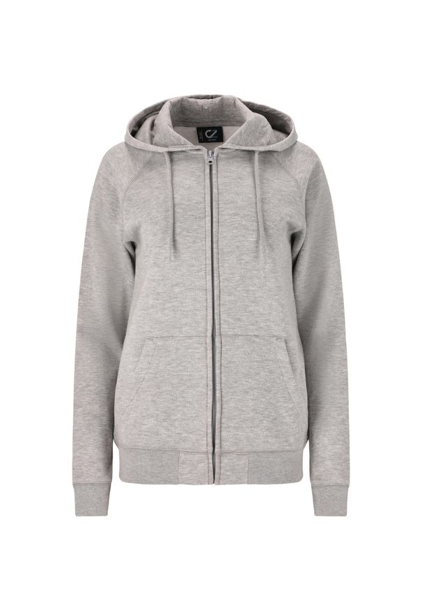 CRUZ - Dziecięca bluza z kapturem z pełnym zamkiem błyskawicznym Cruz Oklahoma. Typ kołnierza: kaptur. Kolor: szary