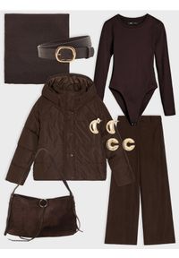 Sinsay - Body z długimi rękawami - brązowy. Kolor: brązowy. Długość rękawa: długi rękaw. Długość: długie #1